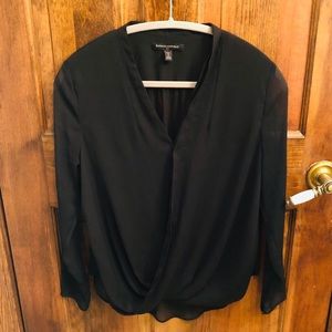 Banana Republic women’s black sheer blouse